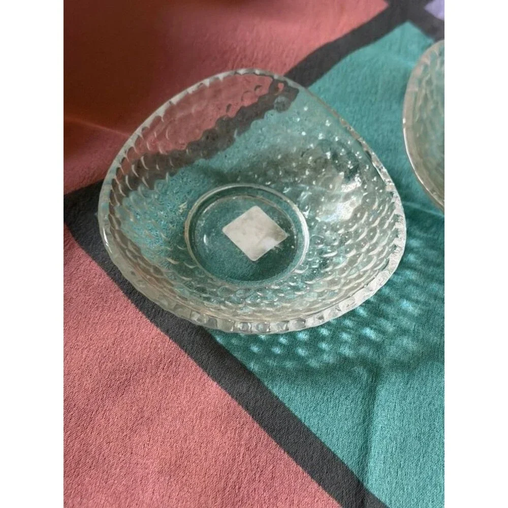 PartyLite Clarity Tealight / Mini Ball Trio P9207 Set of 3 Glass Candle Holders